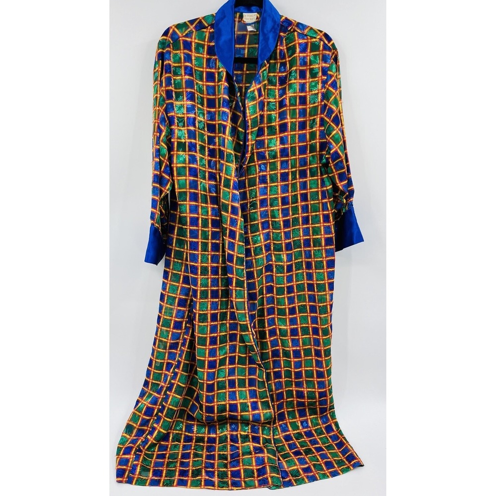 Vintage Gold Label Victoria's Secret Long Kimono Robe Oversized Small FLAWS